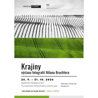 Výstava fotografií Milana Bruchtera, který se fotografii věnuje od roku 1982 a za svou tvorbu získal několik ocenění. Vernisáž se uskuteční 1. 10. v 18:00. 